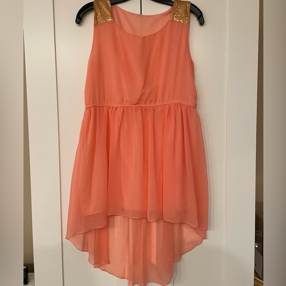 Dresses & Skirts - Women Orange Party Dress Sleeveless